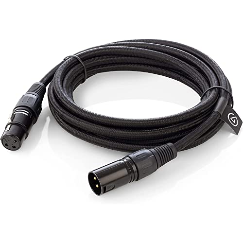 Elgato XLR Microphone Cable – Shielded Microphone Cable for Studio Recording and Live Production, Gold-Plated Pins, Male to Female, for Mic and Balanced Analog Line Levels, 10ft/3m
