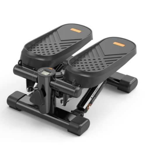 VisioGear Home Office Exercise 330LBS Capacity Mini Stepper with Resistance Bands and LCD Monitor, Black, 15.5*12*7.5