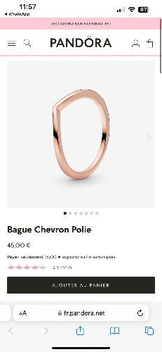 Bague pandora 