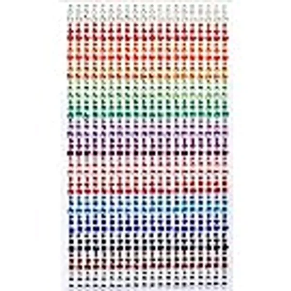 15 Colors 3 Sizes Rhinestone Stickers All in One Sheet 900 Pieces 3mm 4mm 5mm DIY Self Adhesive Colorful Gem Rhinestone Embellishment Stickers Sheet Fits for Crafts, Body, Nails, etc.