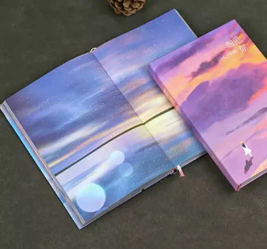 Cuaderno de página a todo color, 112 hojas.