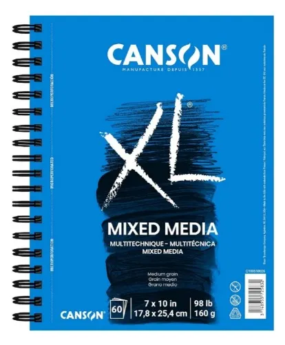 Block Sketchbook Dibujo Canson Xl Mix Media Cuaderno 18 X 25