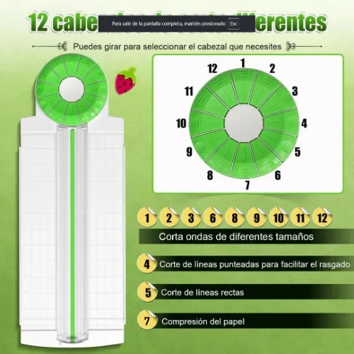 Guillotina Cortadora De Papel 12 Cortes En 1 Scrapbook