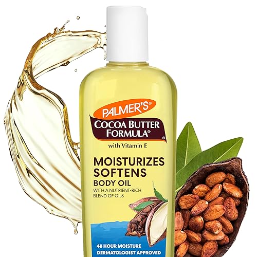 Palmer's Cocoa Butter Moisturizing Body Oil with Vitamin E, Radiant Looking Glow and Skin Hydration, Instant Absorption, Bath, Body and Shower, 8.5 Ounces - Cocoa Butter - 8.5 Fl Oz (Pack of 1)