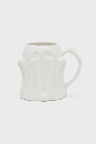 Ghostly Shaped Mug | One Size / White / 100% Stoneware