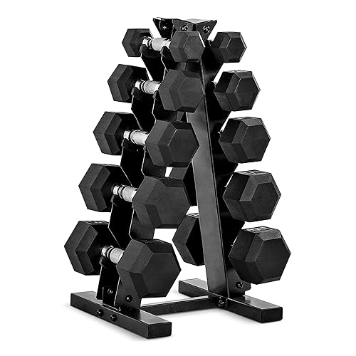 CAP Barbell Dumbbell Set with Rack | Multiple Options in 150lbs and 210lbs - 150lbs Set - Chrome Handles