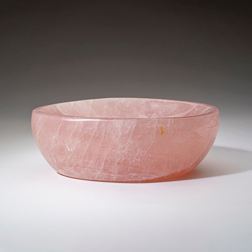 Genuine Polished Rose Quartz Bowl from Brazil (3.4 lbs)