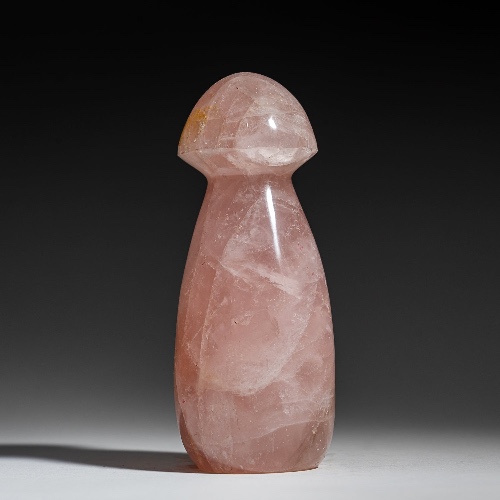 Genuine Polished Rose Quartz Reiki Crystal Mushroom (409 grams)