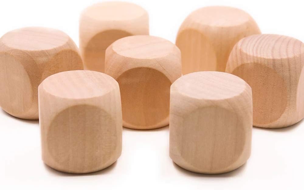 Dados de madera para ASMR