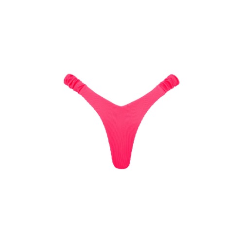 Retro Y Thong Bikini Bottom - Watermelon Ribbed | Large