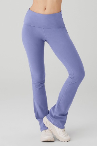 Alosoft Low-Rise Foldover Bootcut Legging - Infinity Blue | Infinity Blue / M