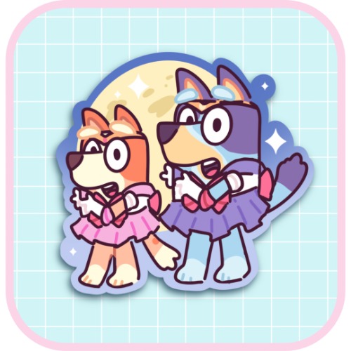 magical girl bluey sticker