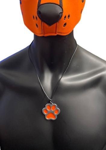 Puppy Paw Dog Tag Orange