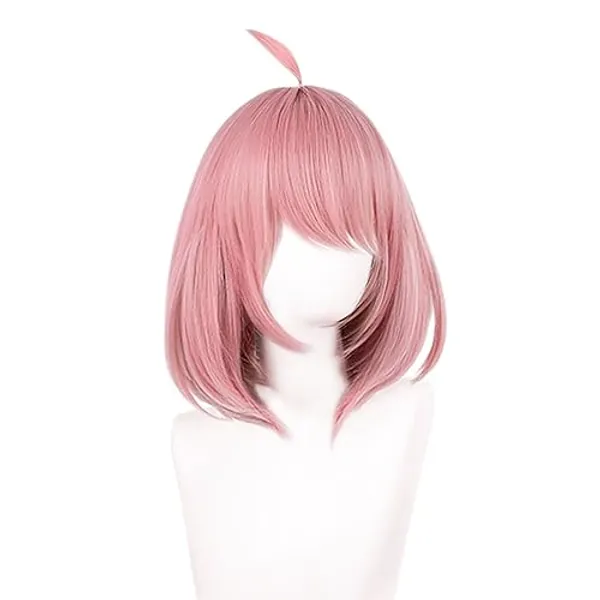Anime Cosplay Wig for Anya Cosplay Wigs With Free Wig Cap Best Costume Accessories For Halloween Party (Cosplay-Pink)