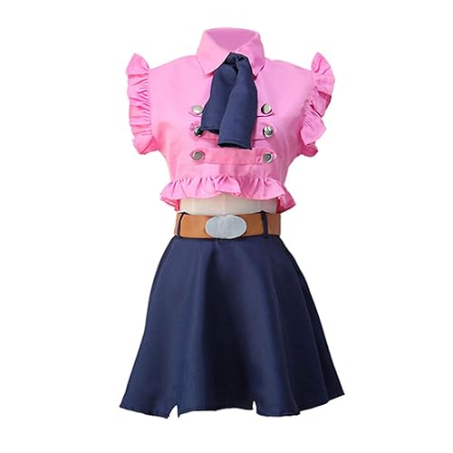 Zhongkaihua Elizabeth Liones Cosplay Kostüm The Seven Deadly Sins Cosplay Kellnerin Uniform Full Set Halloween Kleid für Frauen - S - Elizabeth Liones-1#