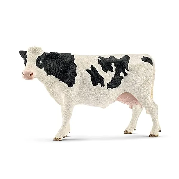 schleich 13797 Holstein Cow Farm World Toy Figure, Realistic Animal Figurine for Kids Ages 3-8