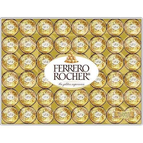 Ferrero Rocher Collection, Fine Hazelnut Milk Chocolates, 48 Count