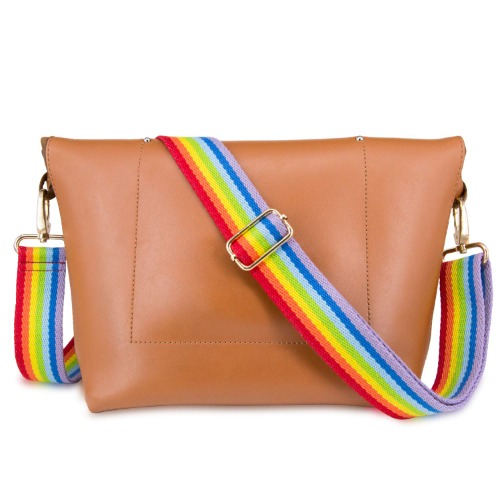 Wolven Adjustable Jacquard Weave Purse Strap Replacement Crossbody Shoulder Strap for Handbag Laptop Bag Etc - Rainbow