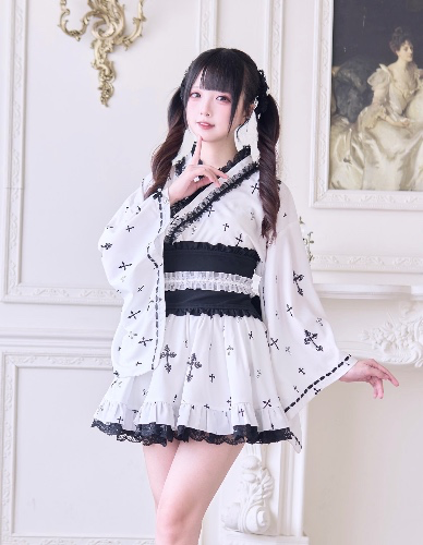 NoGenki Yukata Jiraikei Set (Purple)