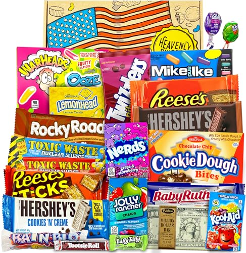 JUMBO Amerikanische Süßigkeiten Box - Große USA Süßigkeiten - American Süssigkeiten Box für Geburtstag, Weihnachten, Ostern - Heavenly Sweets
