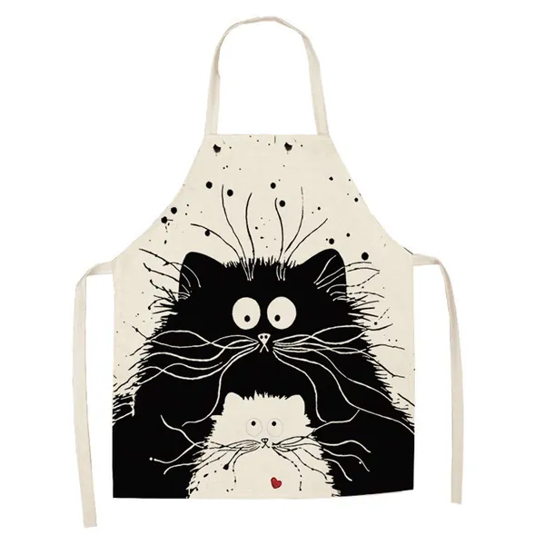 BOCTTCBO Cat Apron Cute Cooking Apron for Women Men Chef Funny Aprons Kitchen Baking Painting Gardening and Party