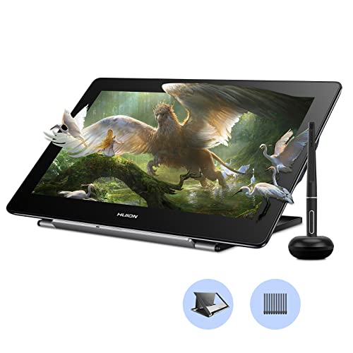 HUION Kamvas Pro 16 4K UHD Tableta Gráfica con Pantalla, Monitor de 15,6 Pulgadas, Antirreflejo Laminado Completo, Función de Inclinación 8192 Lápiz óptico sin Batería PW517 para PC, Mac, Android - Kamvas Pro 16 4K (15,6 Pulgadas)