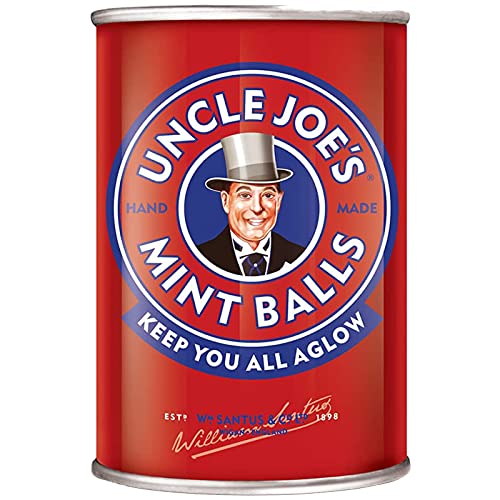 Uncle Joe's Mint Balls | Classic British Confectionery in a 4.23oz (120g) Tin | Refreshing Mint Flavor for a Sweet and Tantalizing Treat - Mint Balls - 4.23 Ounce (Pack of 1)