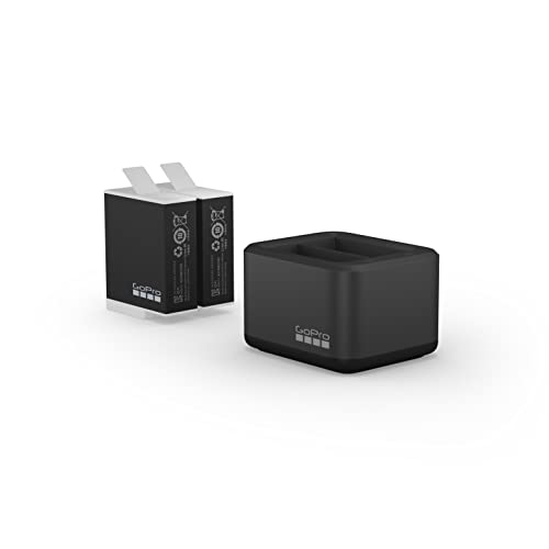 GoPro Dual Battery Charger + 2 Enduro Batteries (HERO11 Black/HERO10 Black/HERO9 Black) - Official GoPro Accessory - Batteries