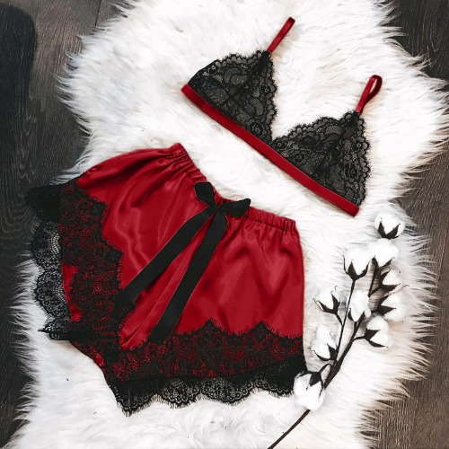 seductive Underwear Pajamas Plus Size Lingerie - XXXL / Red