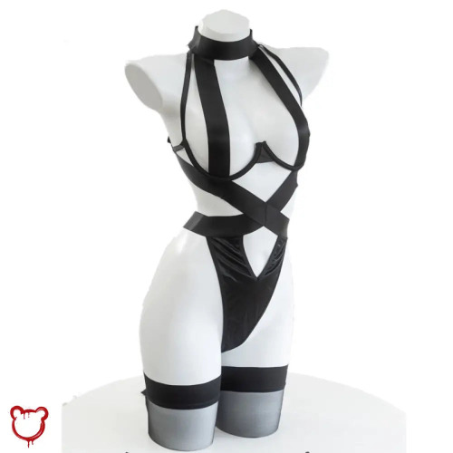 Gothic Black Strap Lingerie - A / L