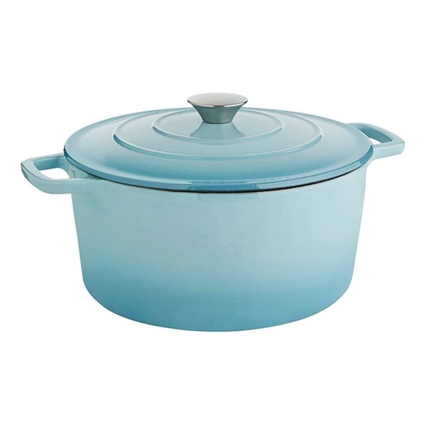 Smith & Nobel Traditions 5L Cast Iron Casserole Pot Blue