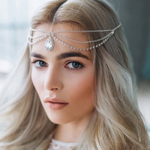 Headpiece Accessories with Rhinestone for Women and Girls - Silver