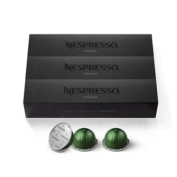Nespresso Capsules Vertuo, Stormio, Dark Roast Coffee, 30-Count Coffee Pods, Brews 7.8oz. - Stormio - 10 Count (Pack of 3)
