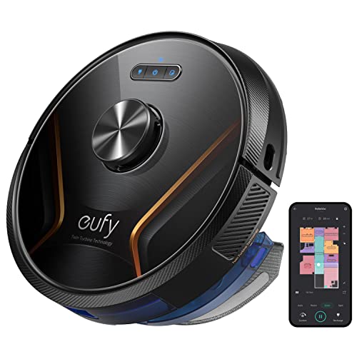 eufy by Anker, RoboVac X8 Hybrid, Robot Vacuum with Mop and iPath Laser Navigation, Twin-Turbine Technology Generates 2000Pa x2 Suction, AI. Map 2.0 Technology, Wi-Fi, Perfect for Pet Owner - RoboVac X8 Hybrid