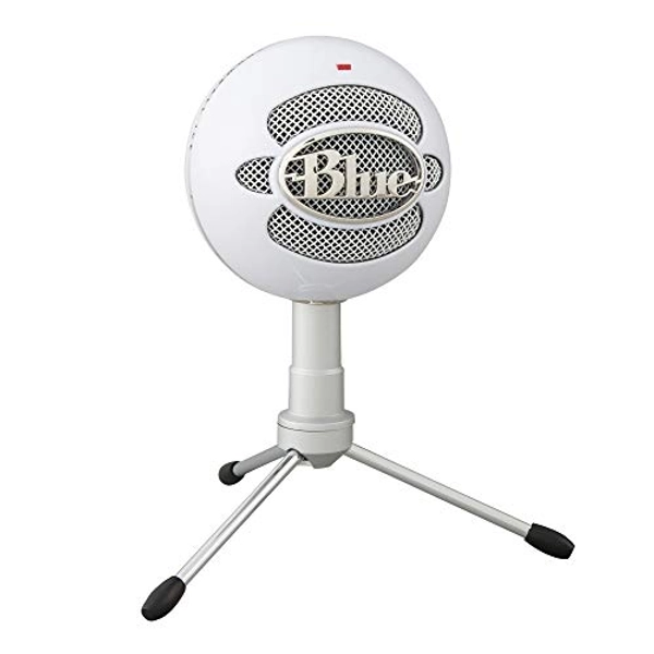 Blue Snowball iCE USB Mic for Recording, Streaming, Podcasting, Gaming on PC and Mac, Condenser Microphone with Cardioid Capsule, Adjustable Desktop Stand, Plug 'n Play - White