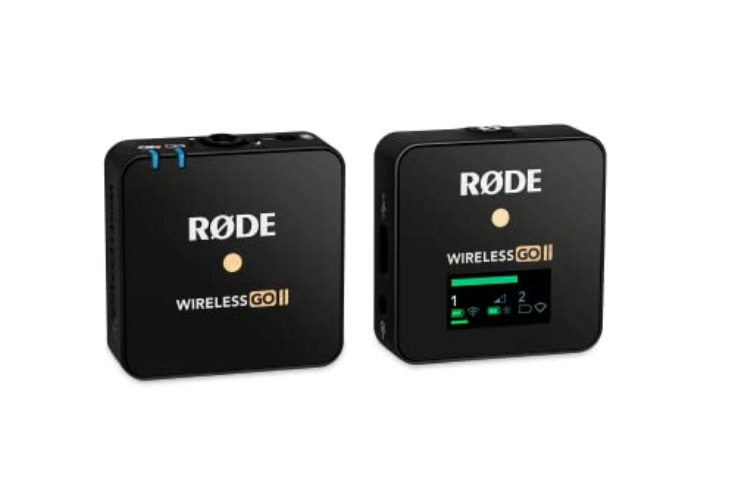 RØDE Wireless GO II Single Ultra-compact Dual-channel Wireless Microphone System with a Built-in Microphone and On-board Recording for Filmmaking, Interviews and Content Creation (Single Set) - single