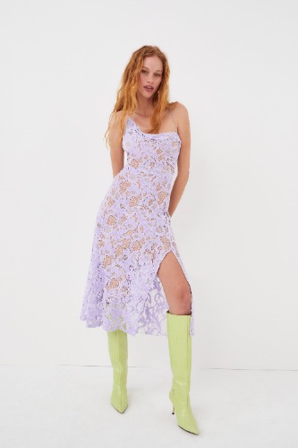 Rosemary Lined Midi Dress | XS / Purple