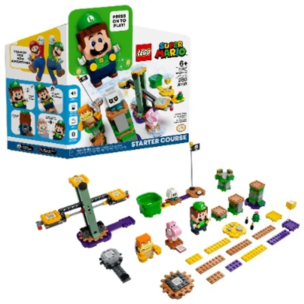 LEGO Super Mario Adventures with Luigi Starter Course 71387 Building Kit; Collectible Toy Playset for Creative Kids; New 2021 (280 Pieces)