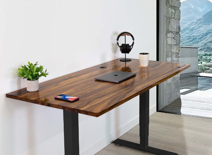 Wildwood Desk - L (70" x 29") / Black / Pheasantwood