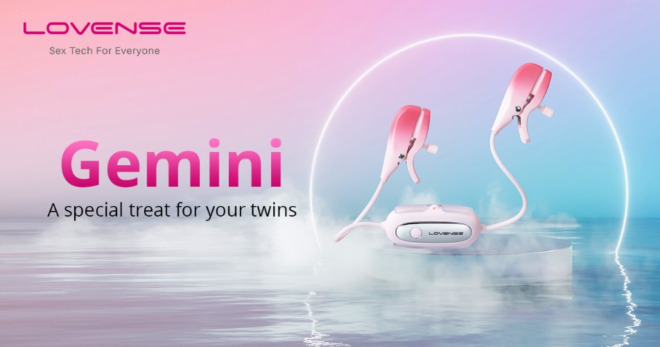 Lovense® Gemini: App-controlled vibrating nipple stimulators with clips!