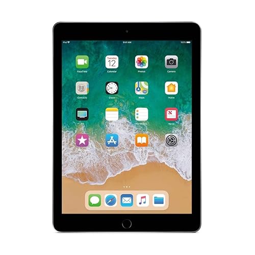 Apple iPad 9.7in 6th Generation WiFi + Cellular (128GB, Space Gray) (Renewed) - Wi-Fi + Cellular - 128GB - Space Gray