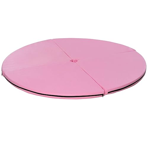 Soozier Pole Dance Mat, 2"T x 5'W Folding Pole Crash Mat for Home, Lightweight and Foldable - Pink