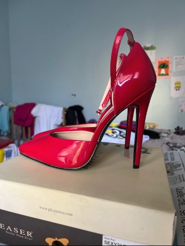 Pleaser heels, red for Doctor Syn