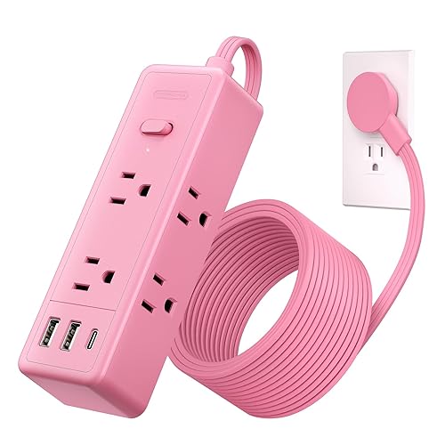 cute pink extension cord x3