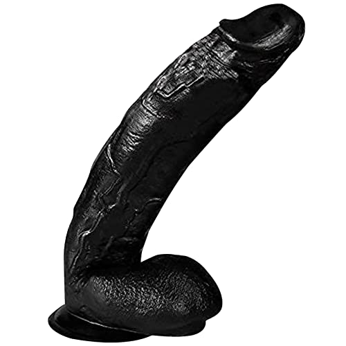 Huge Black Dildo Sex Toy for Women-10.6 Inch Realistic Silicone Dildo,Body-Safe Material Strong Suction Cup,Big Thick Anal Dildo for Men G spot Stimulator, Adult Sex Toys for Couples - Black
