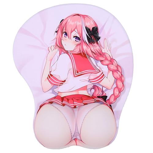 Boo Ace Astolfo 3D Anime Mouse Pads with Wrist Rest Mousepads (Astolfo 2)