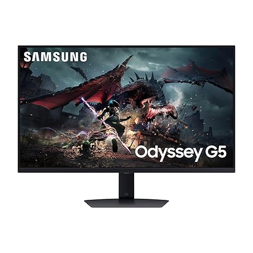 SAMSUNG 32-Inch Odyssey G50D Series QHD Fast IPS Gaming Monitor, 1ms, VESA DisplayHDR 400, 180Hz, AMD FreeSync, Adjustable Stand, Eye Saver Mode, LS32DG502ENXZA, 2024 - G5 – 180Hz - 32-inch - Flat QHD
