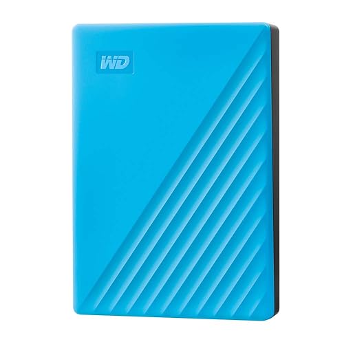 WD 4TB My Passport, Portable External Hard Drive, Blue, backup software with defense against ransomware, and password protection, USB 3.1/USB 3.0 compatible - WDBPKJ0040BBL-WESN - Blue - 4TB - PC
