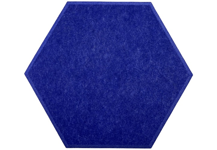 Hexagon PET Felt Acoustic Panels - 12 Pack - Eco Friendly Sound Absorption Panels - Blue