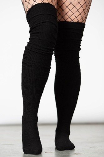 Hecate Slouch Socks | One Size / Black / 92% Cotton 7% Polyamide 1% Elastane